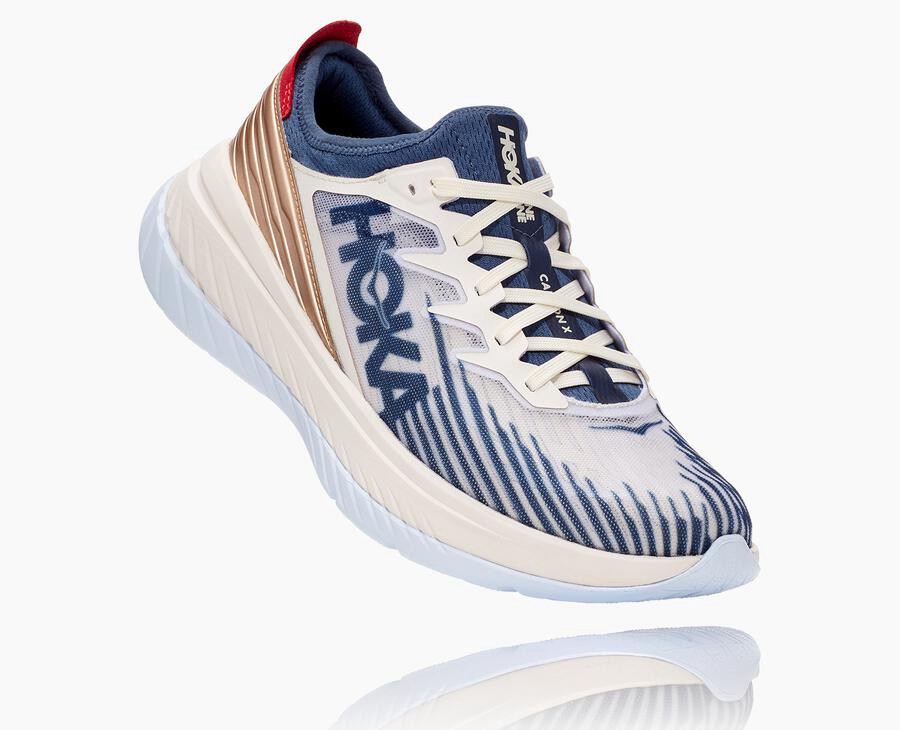 Tenis Hoka One One Masculino Branco/Azuis - Carbon X-Spe - 265-DCUVRA